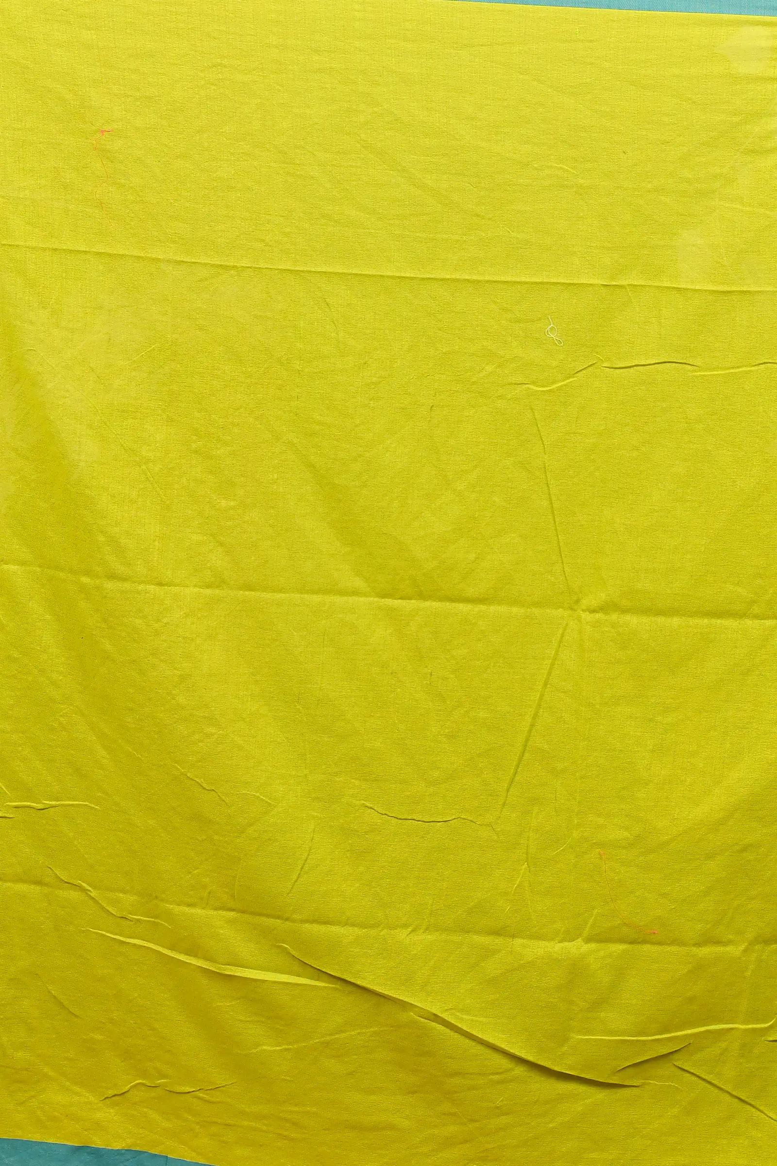 Lime Green Pure Cotton Dhrli Embroidery Handloom saree (2984)