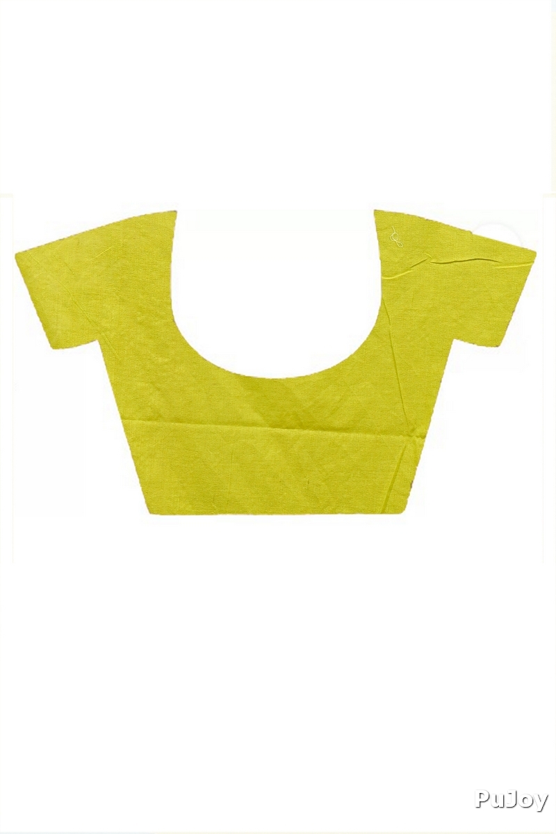 Lime Green Pure Cotton Dhrli Embroidery Handloom saree (2984)