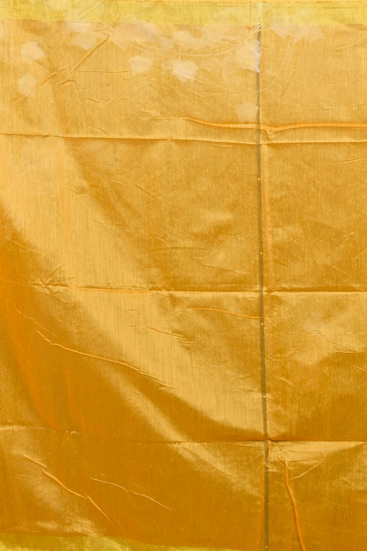 Yellow Red Cotton Blend Dhrum Hand Loom Saree (2988)