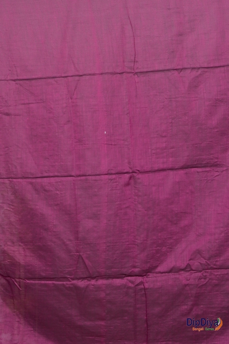 Violet Pure Cotton Paray Embroidery Handloom saree (299)