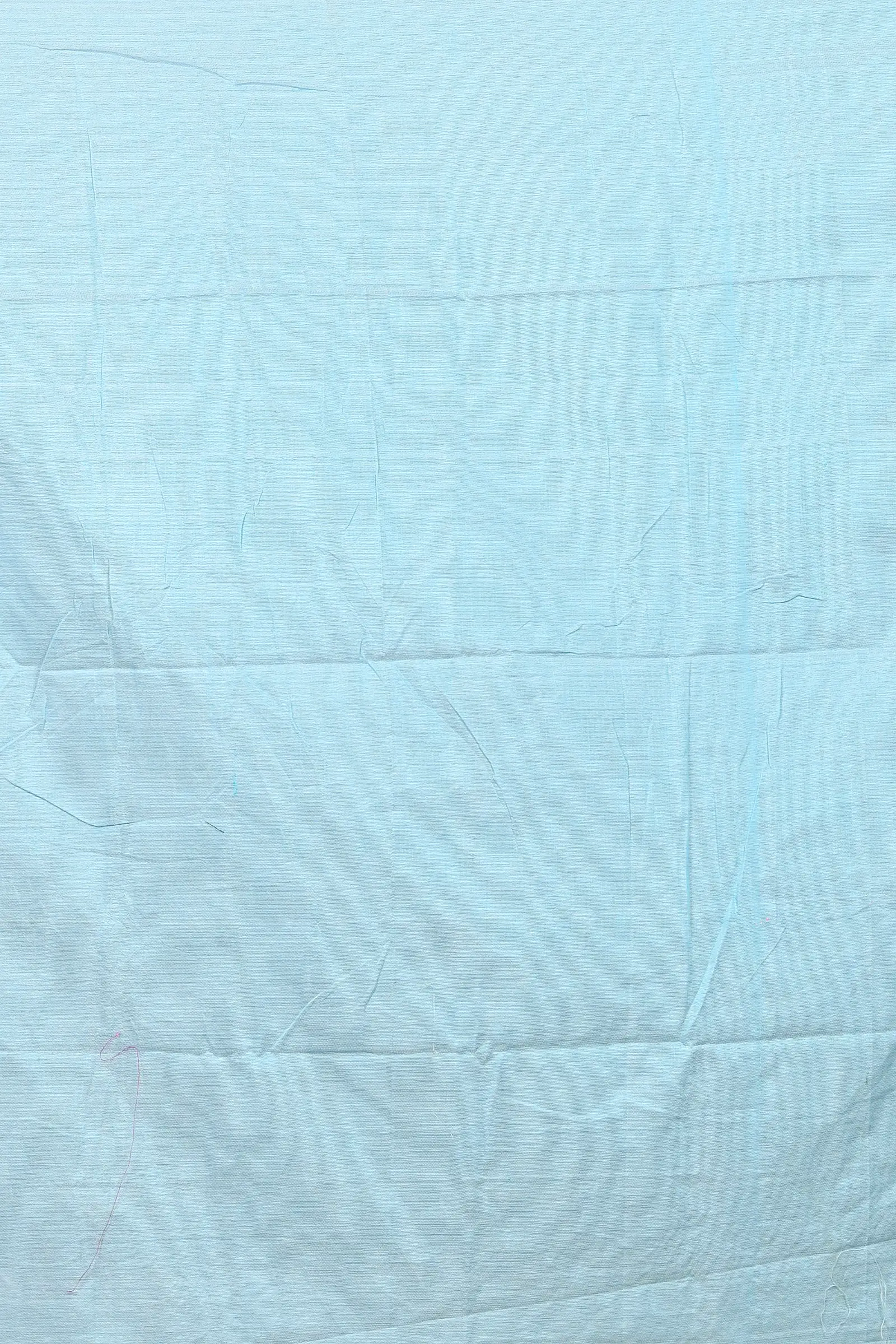 Sky Blue Cotton Blended Paraya Embroidery Handloom saree (301)