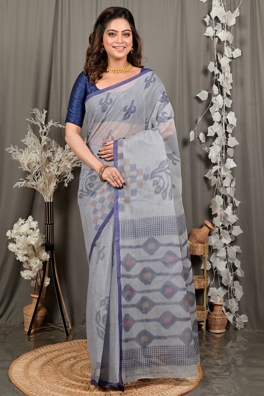 Assh Pure Cotton Dipui Tant Saree Print (3013)