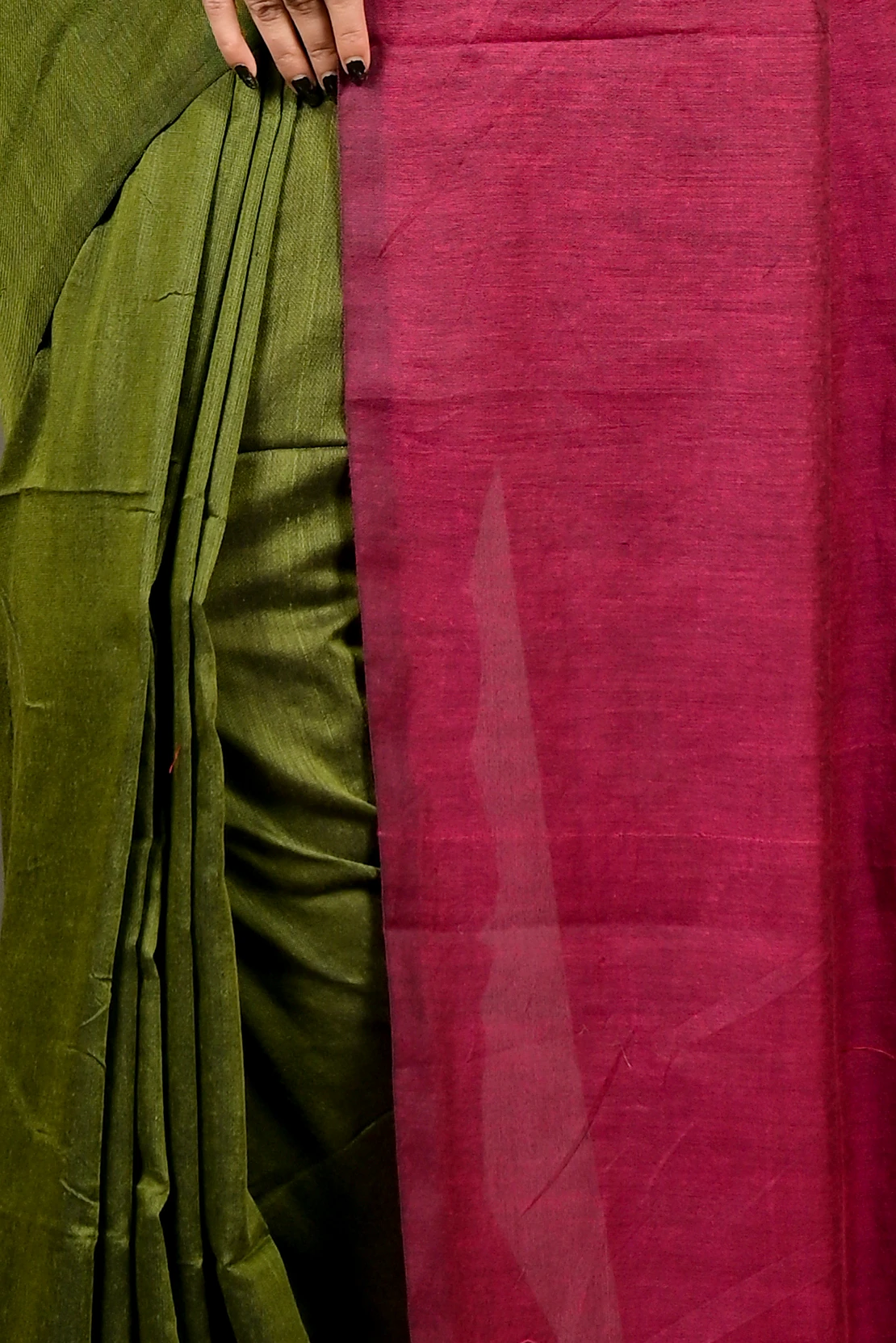 Mehendi Green Pure Cotton ThanKhaditu Hand Loom Saree (3043)