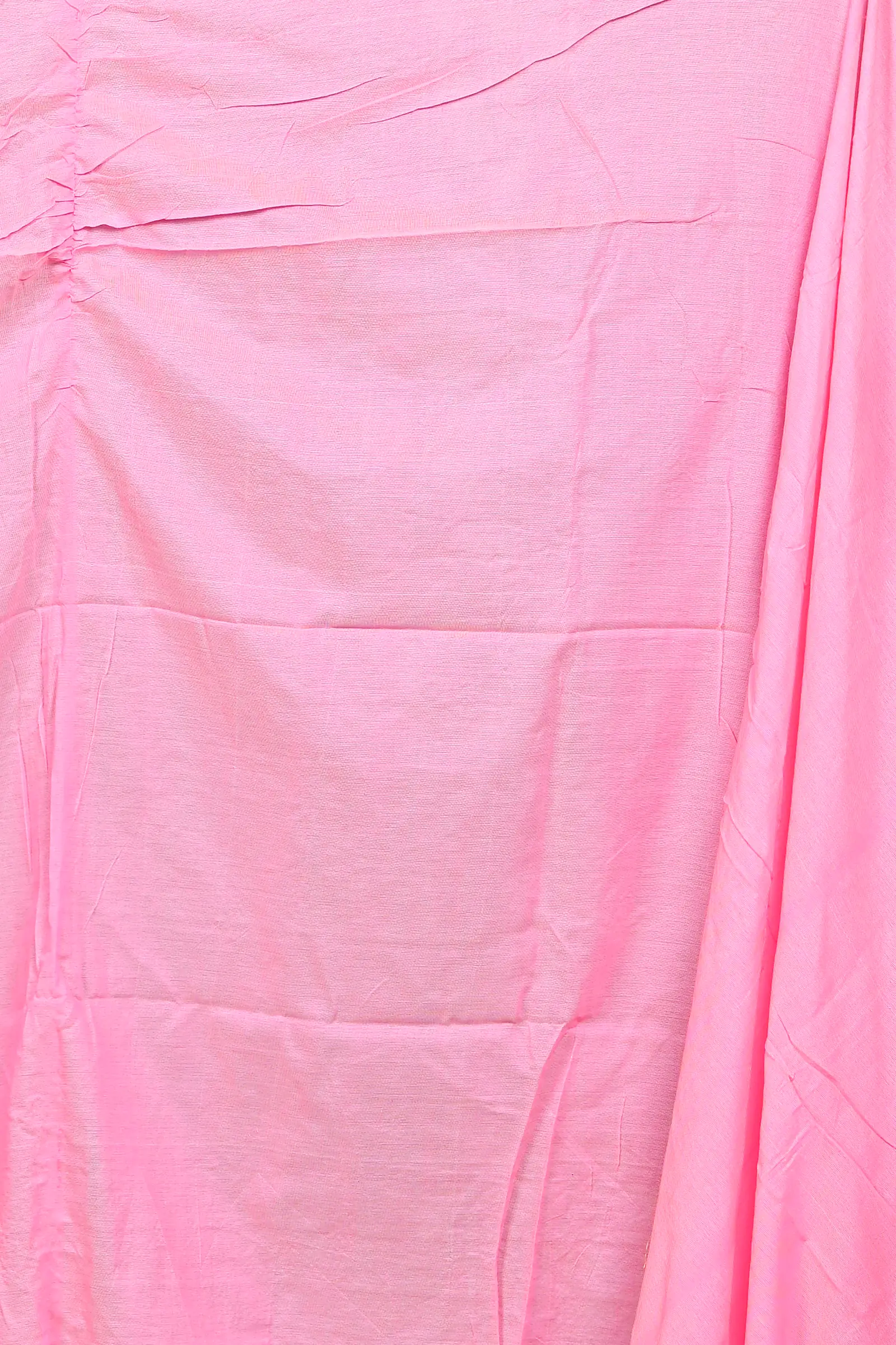 Pink Cotton Blended Paraya Embroidery Handloom saree (305)