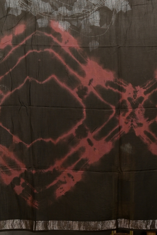 Black Pure Cotton Finui Hand Loom Saree (3063)