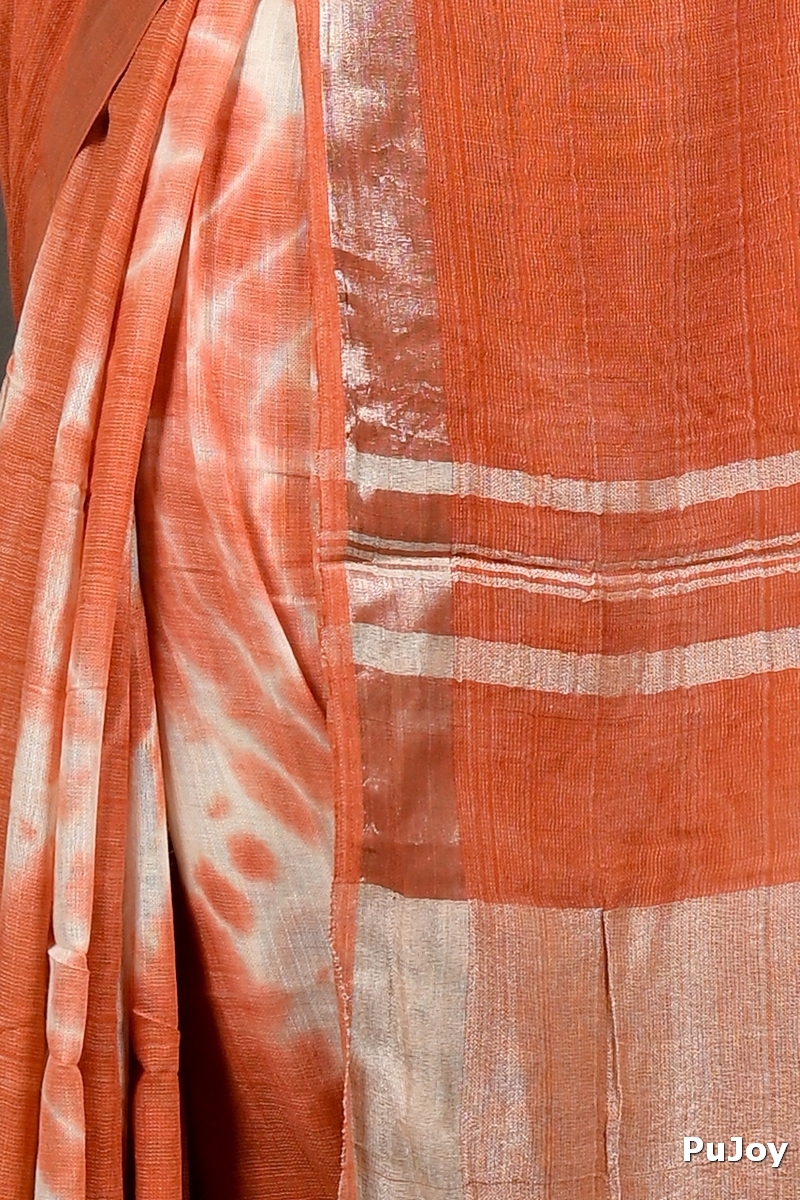 Brown Pure Cotton Finui Hand Loom Saree (3066)