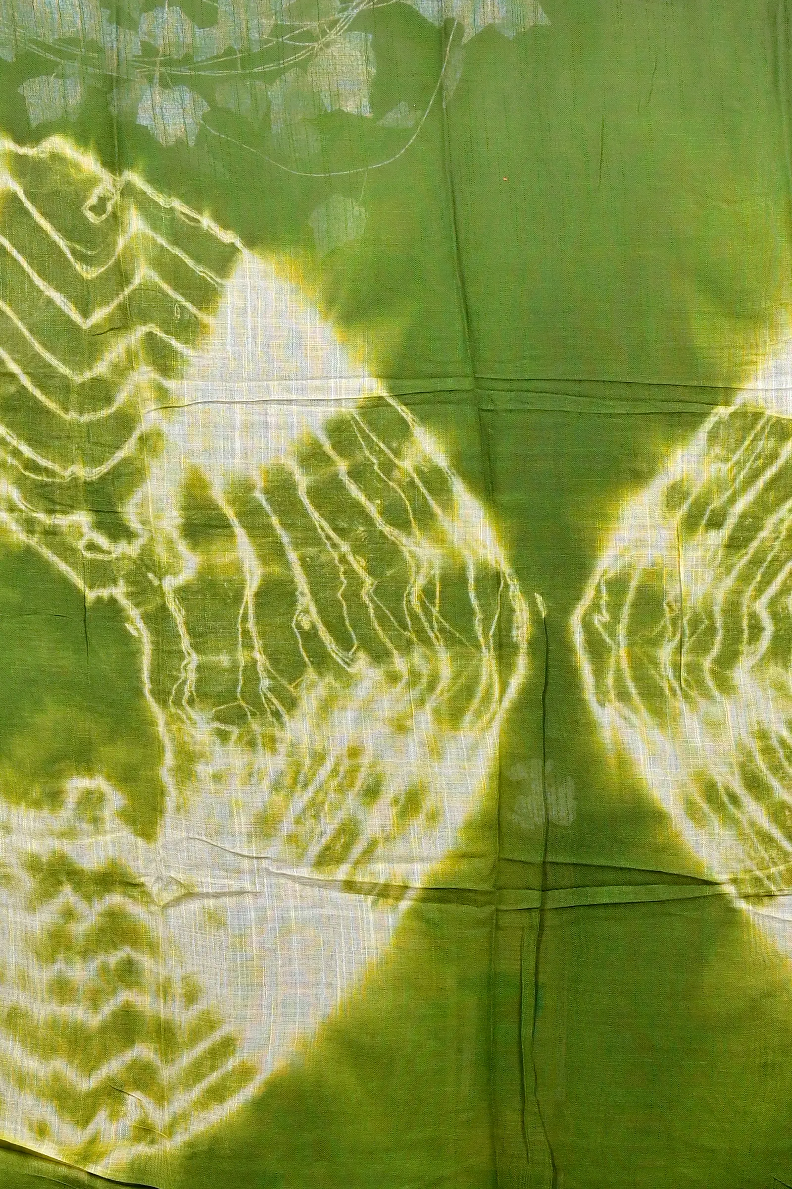 Green Pure Cotton Finui Hand Loom Saree (3067)