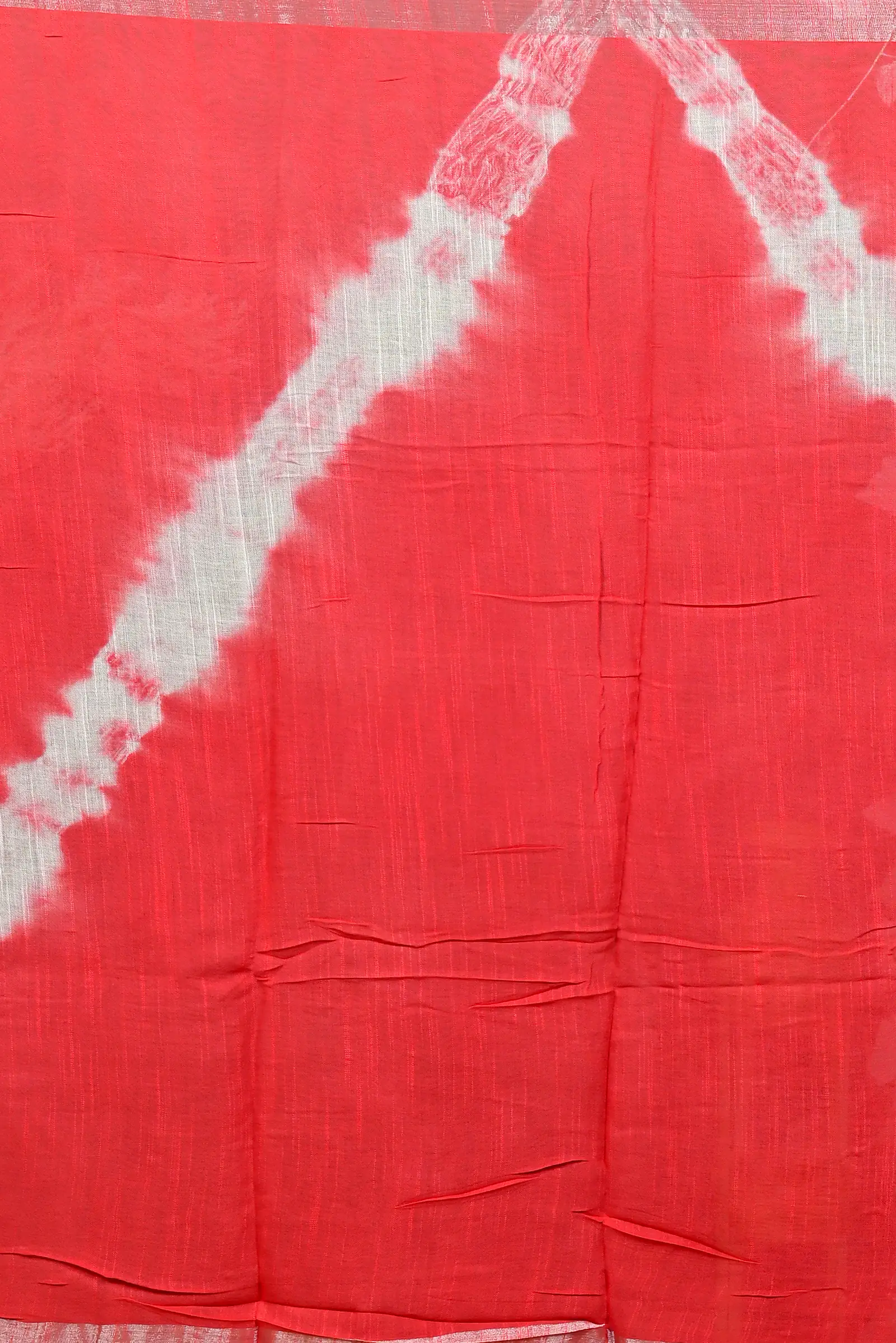 Red Pure Cotton Finui Hand Loom Saree (3068)
