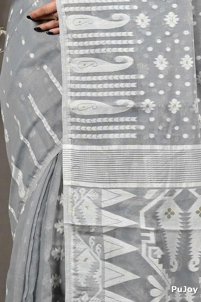 Assh Cotton Folai Jamdani Saree (3107)