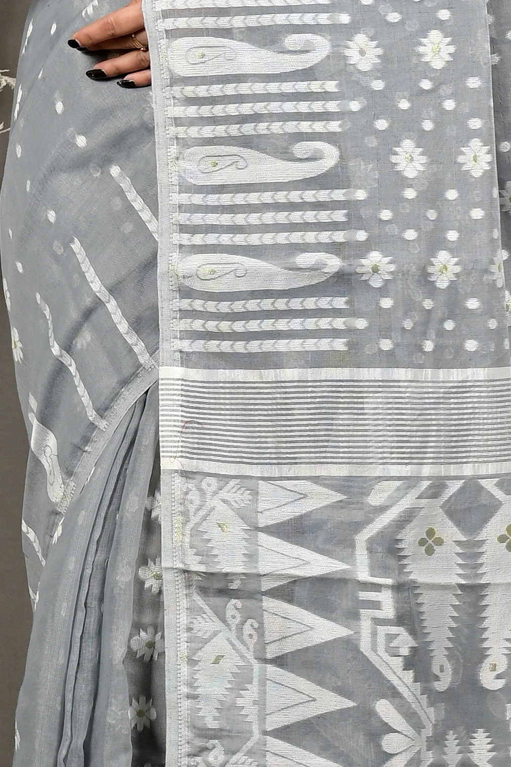 Assh Cotton Folai Jamdani Saree (3107)