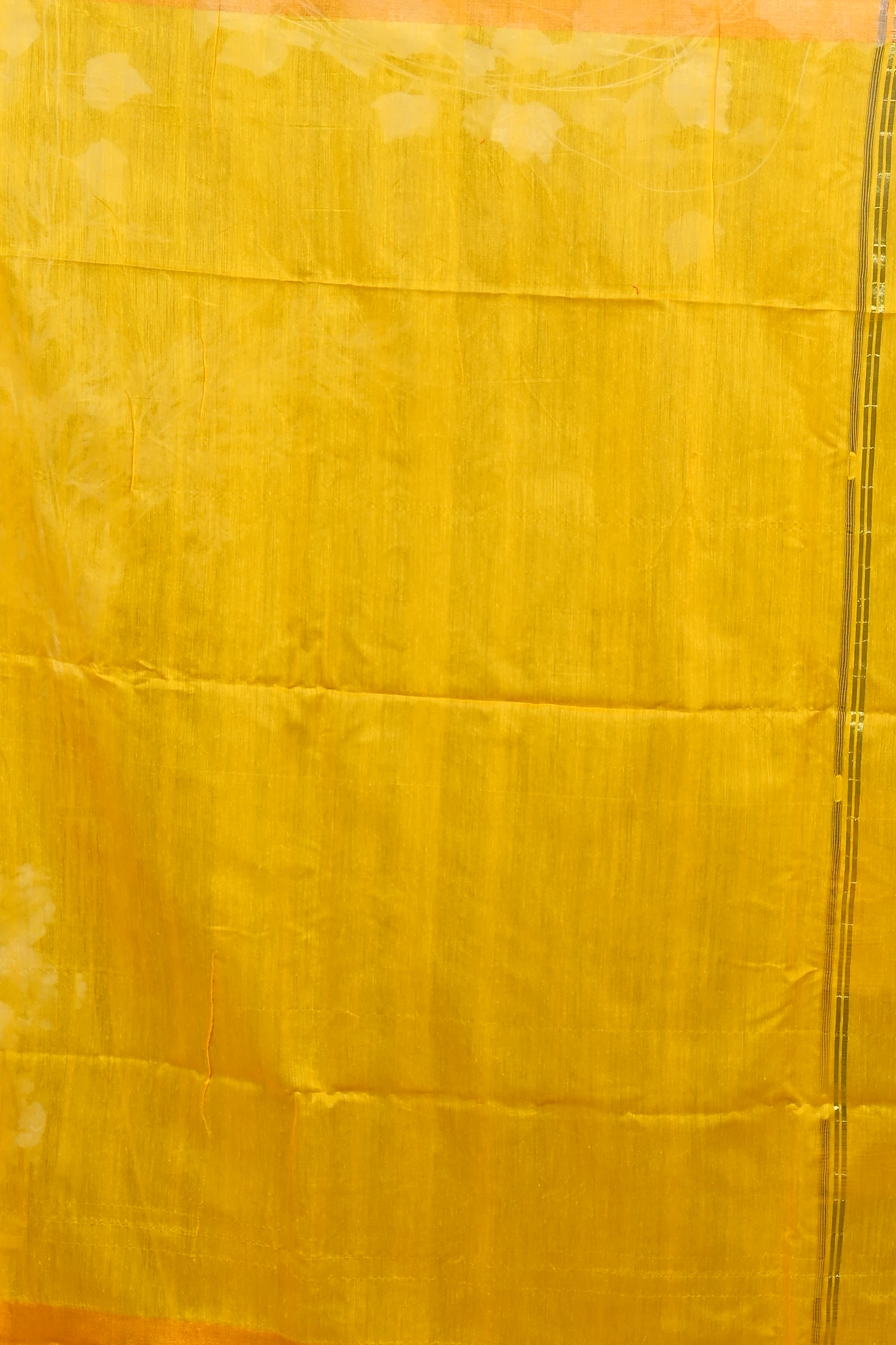 Yellow Red Blended Cotton Foyani Hand Loom Saree (3113)