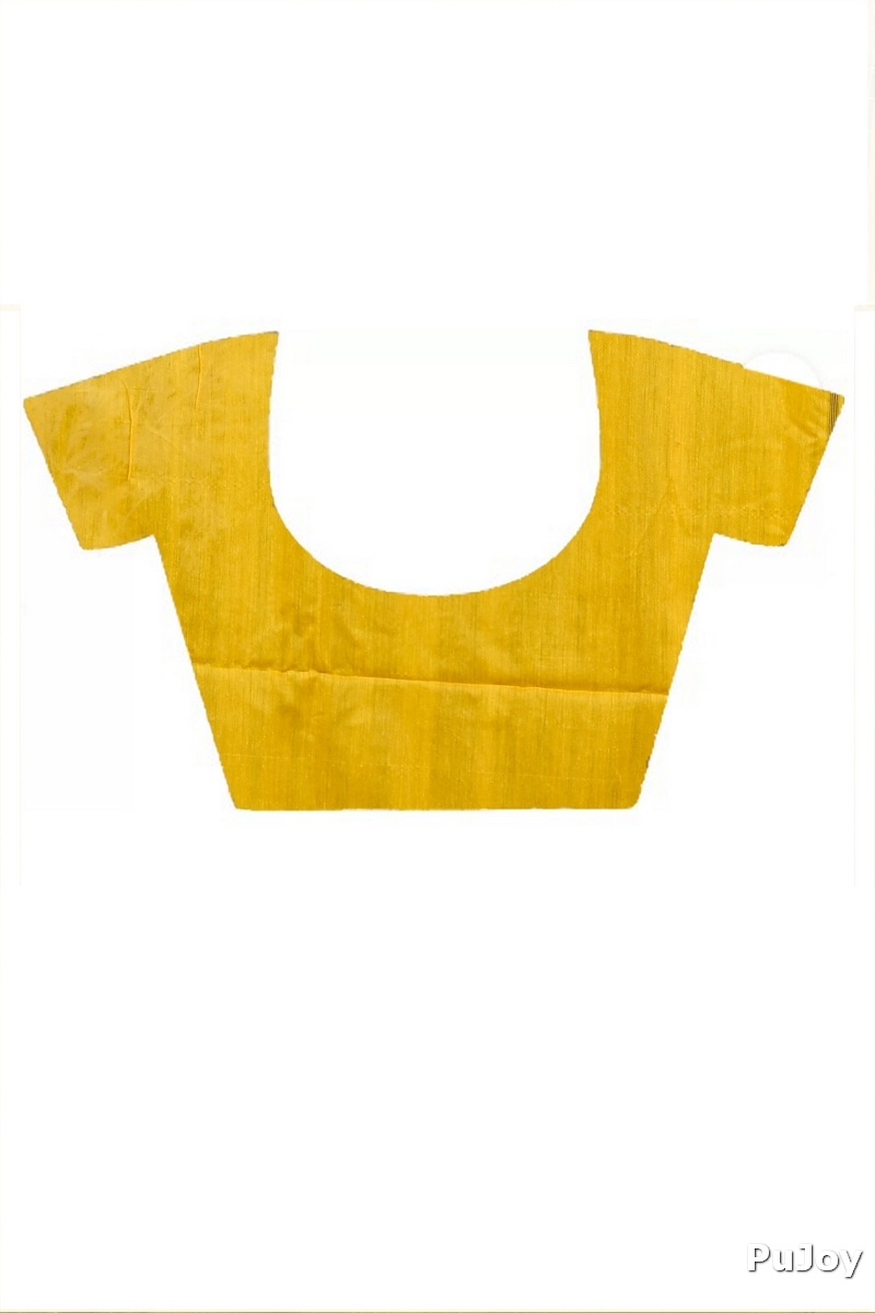 Yellow Red Blended Cotton Foyani Hand Loom Saree (3113)