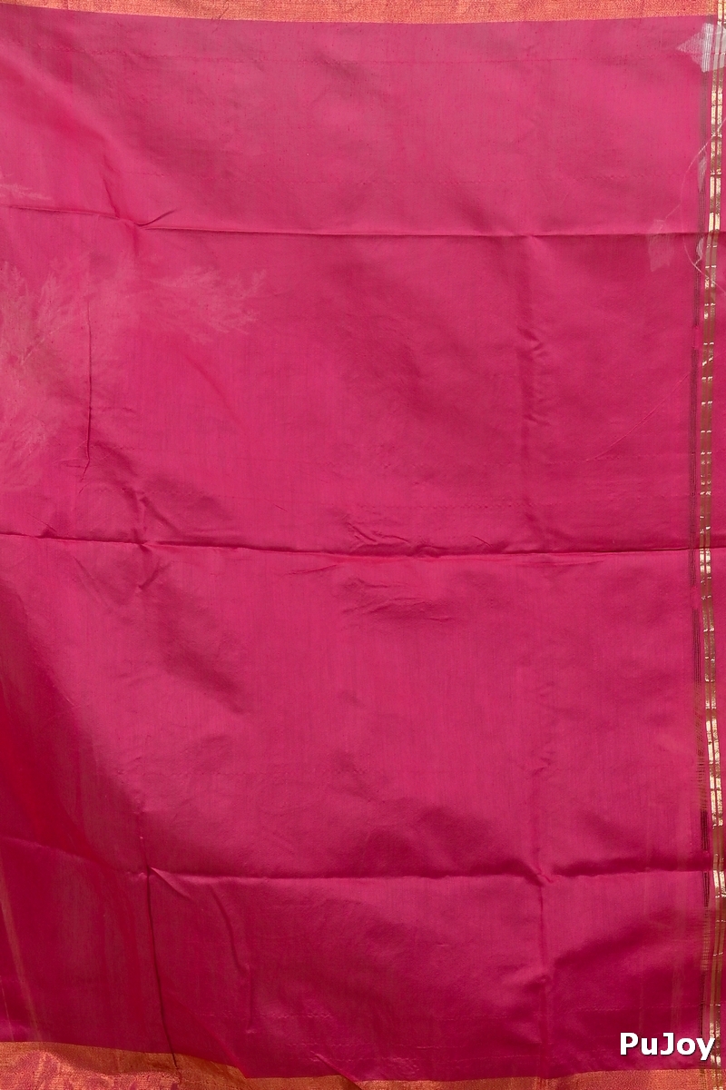 Purple Green Blended Cotton Foyani Hand Loom Saree (3114)