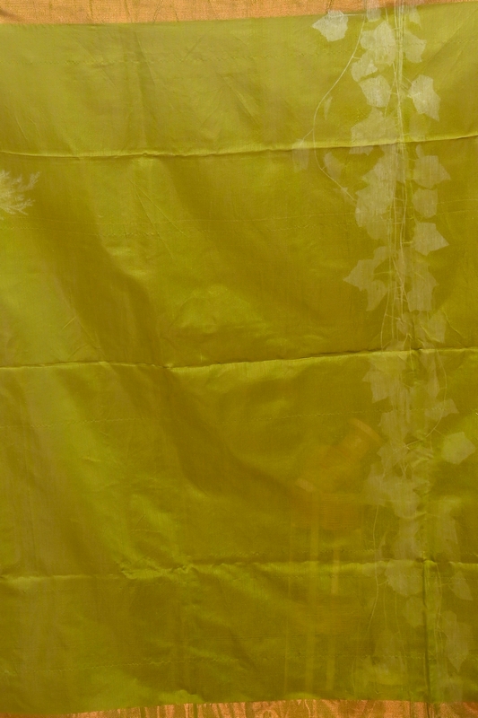 Green Pink Blended Cotton Foyani Hand Loom Saree (3117)