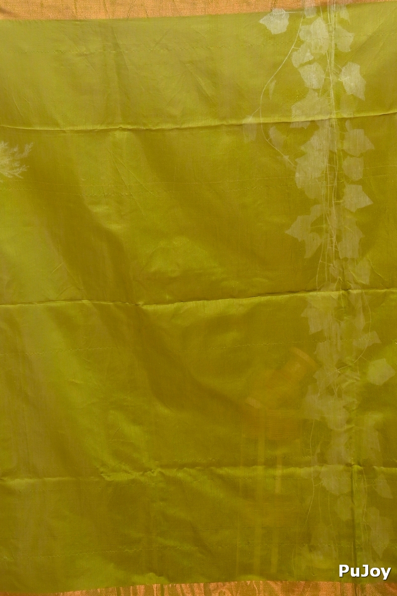 Green Pink Blended Cotton Foyani Hand Loom Saree (3117)