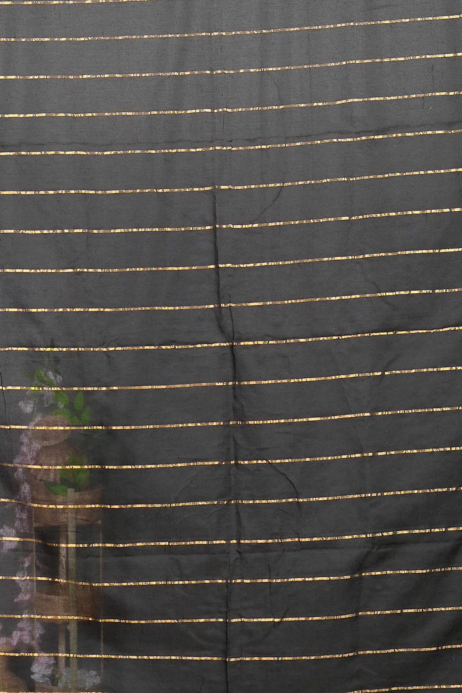 Black Mal Cotton Pari Hand Loom Saree (312)