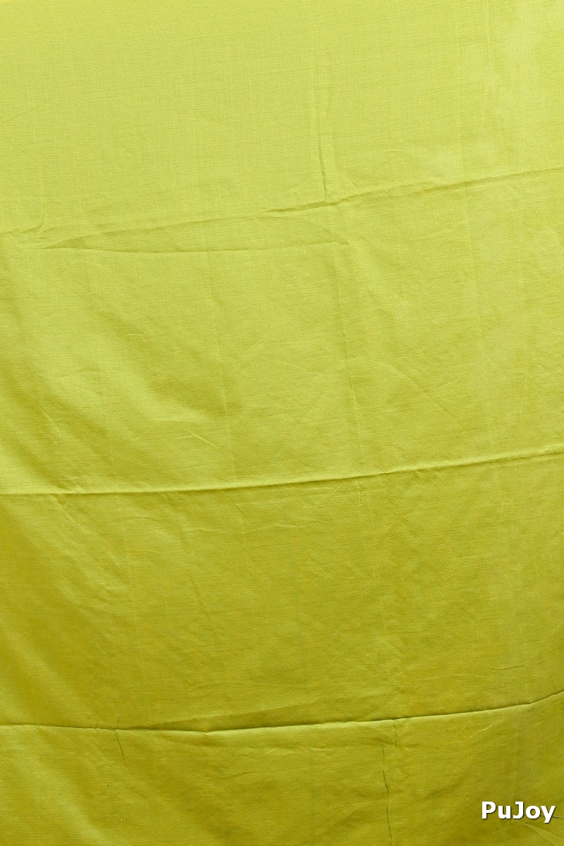 Green Blended Cotton Foyeli Embroidery Handloom saree (3121)