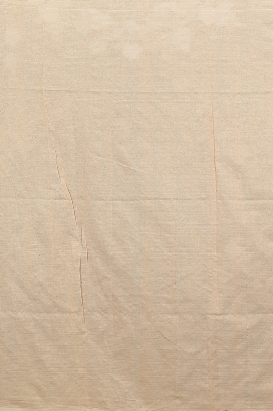 Cream Pure Cotton Foyma Tant Saree Print (3124)