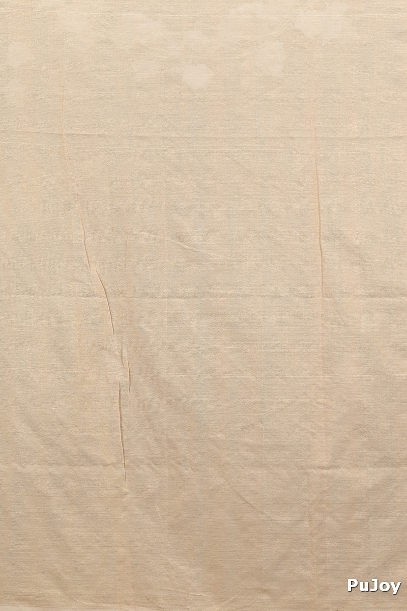 Cream Pure Cotton Foyma Tant Saree Print (3124)