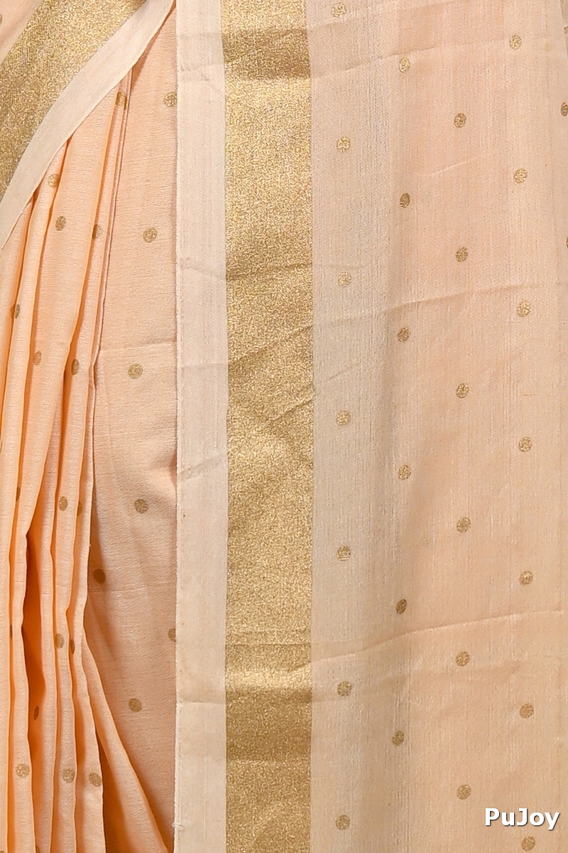 Cream Pure Cotton Foyma Tant Saree Print (3124)