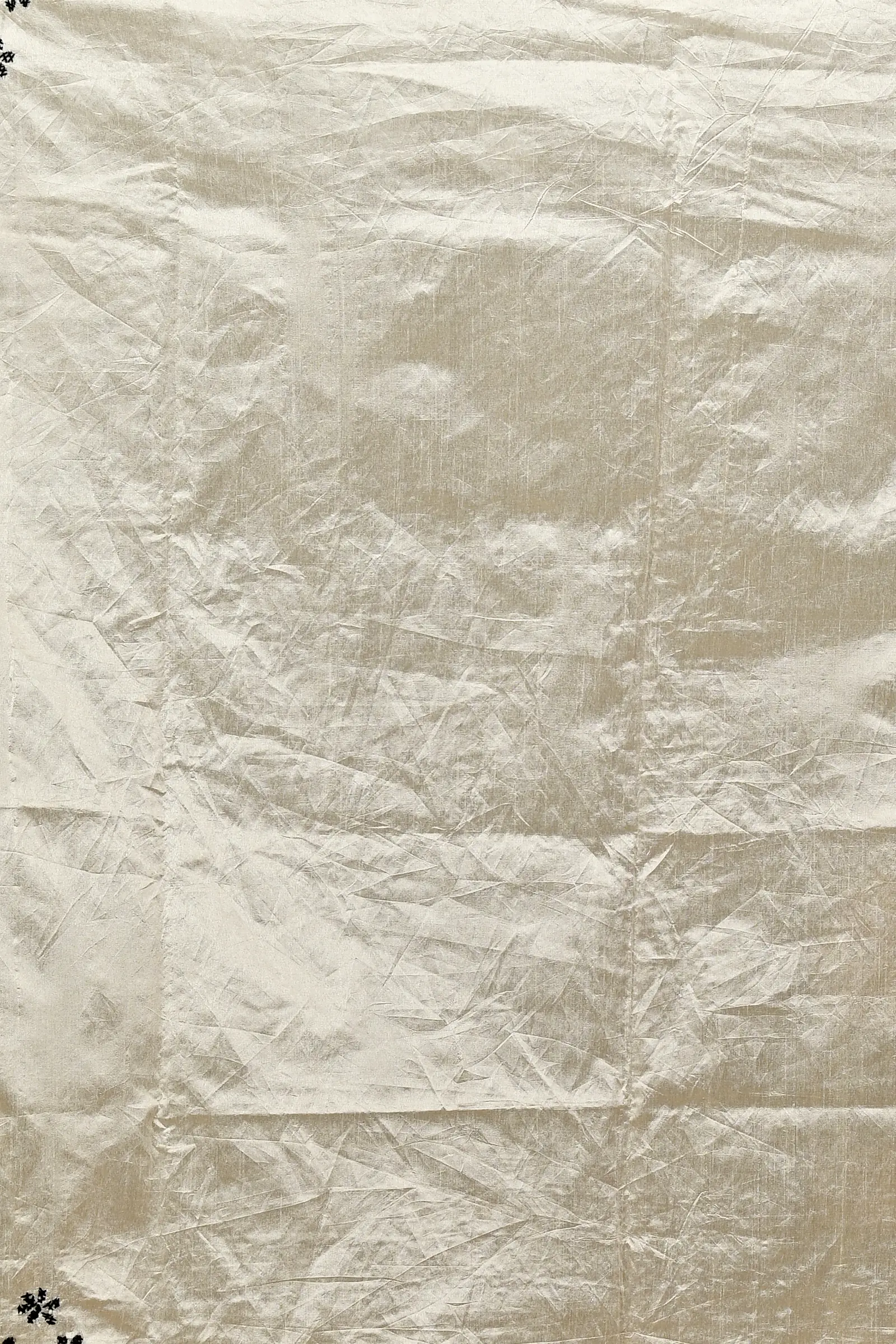 Off White Cotton Varitikath Kantha Stitch Saree (3131)
