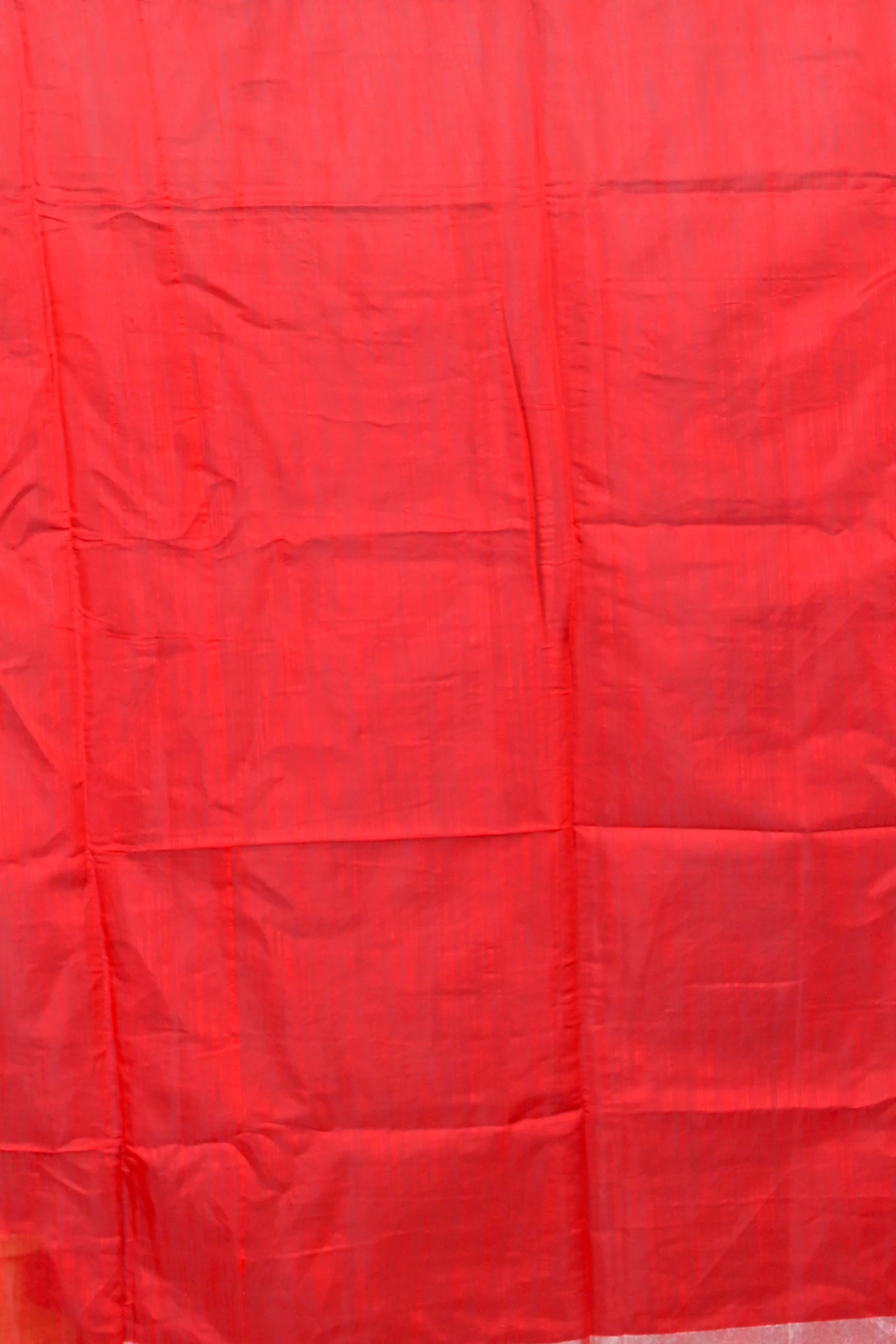 Red Cotton Blended Parija Applique Saree (318)
