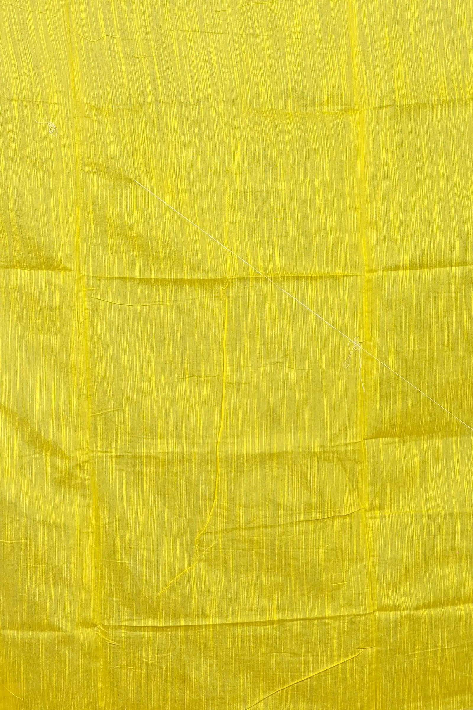 Yellow Cotton Blended Parija Applique Saree (320)