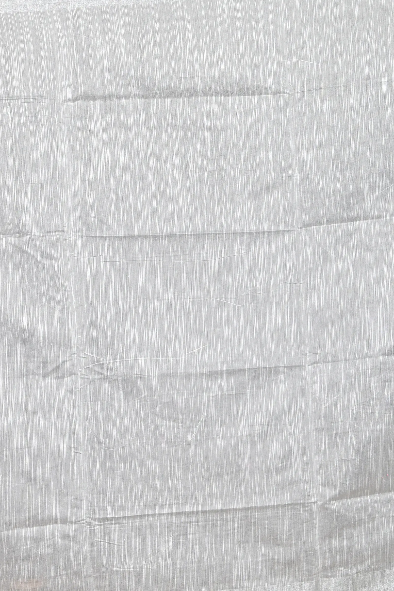 White Cotton Blended Parija Applique Saree (321)
