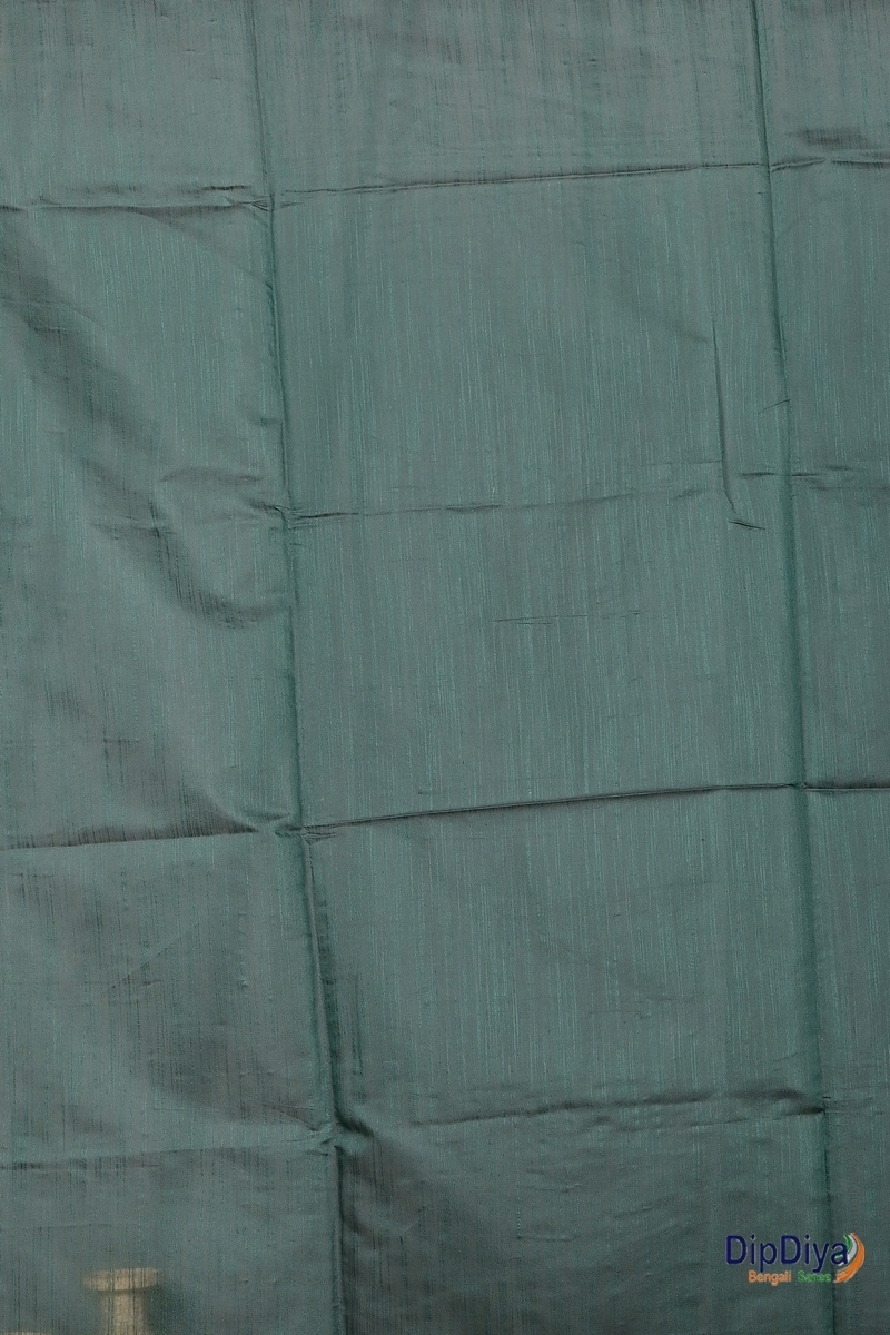 Dark Green Cotton Blended Parija Applique Saree (325)