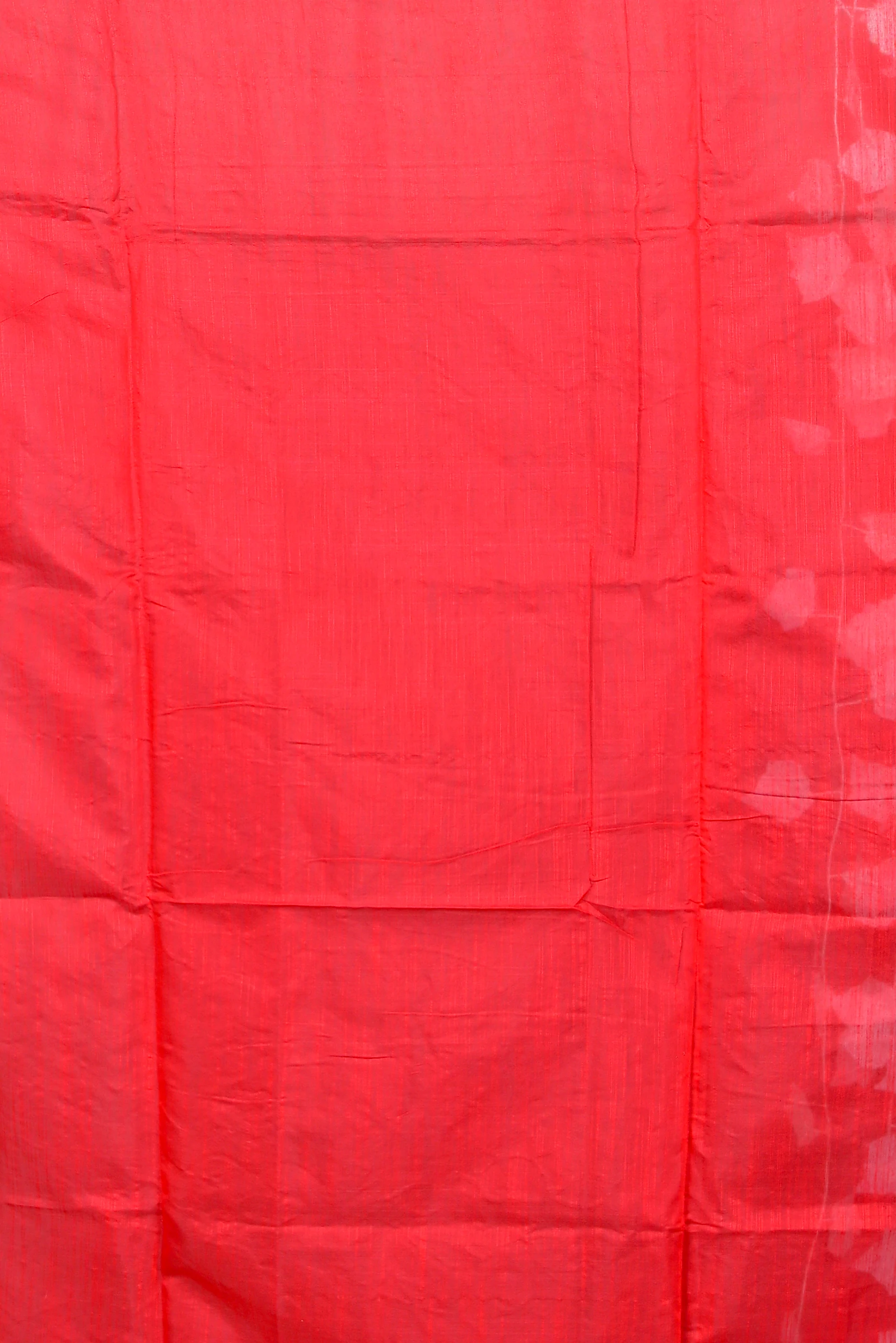 Red Cotton Blended Parik Applique Saree (328)