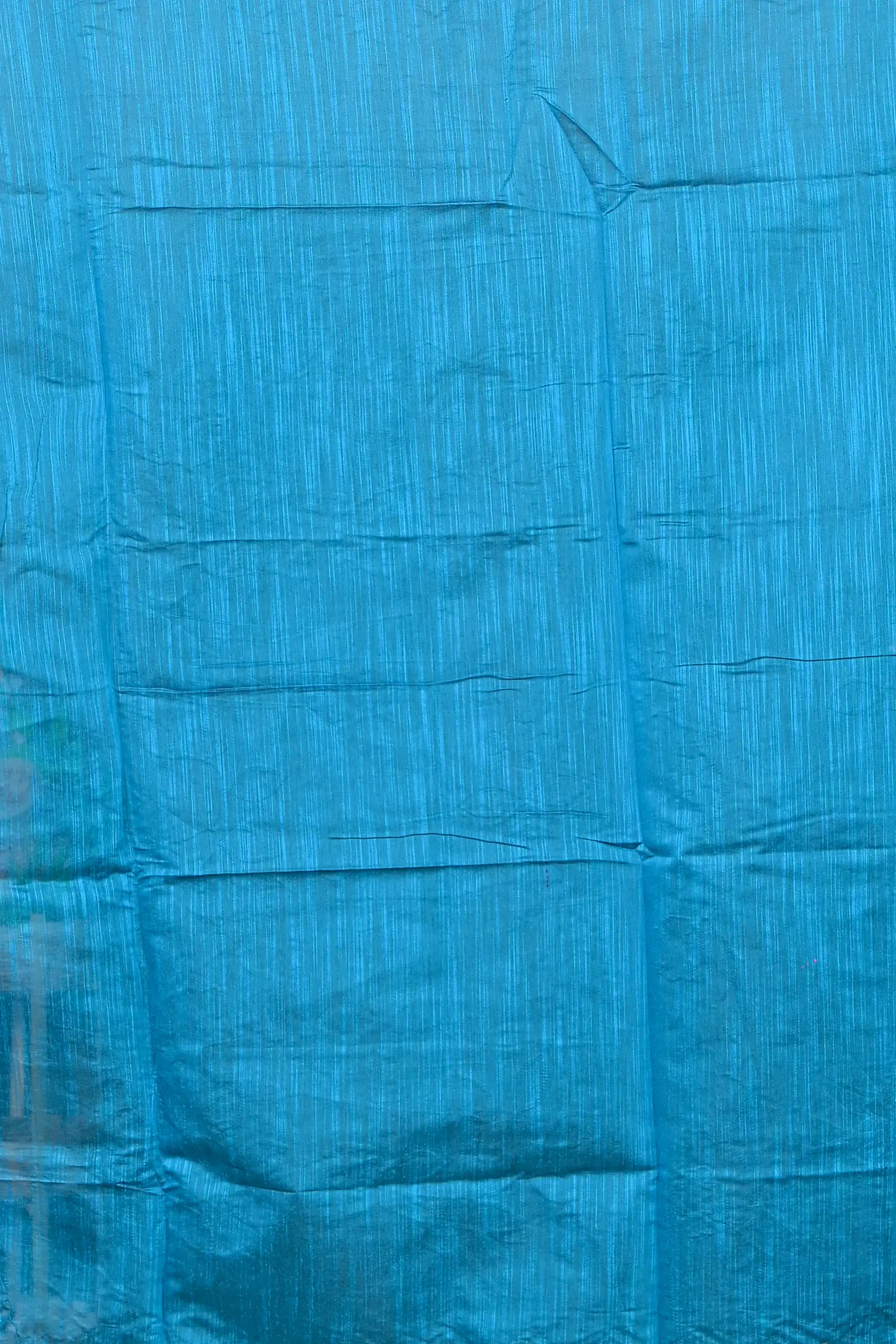 Sky Blue Cotton Blended Parik Applique Saree (331)
