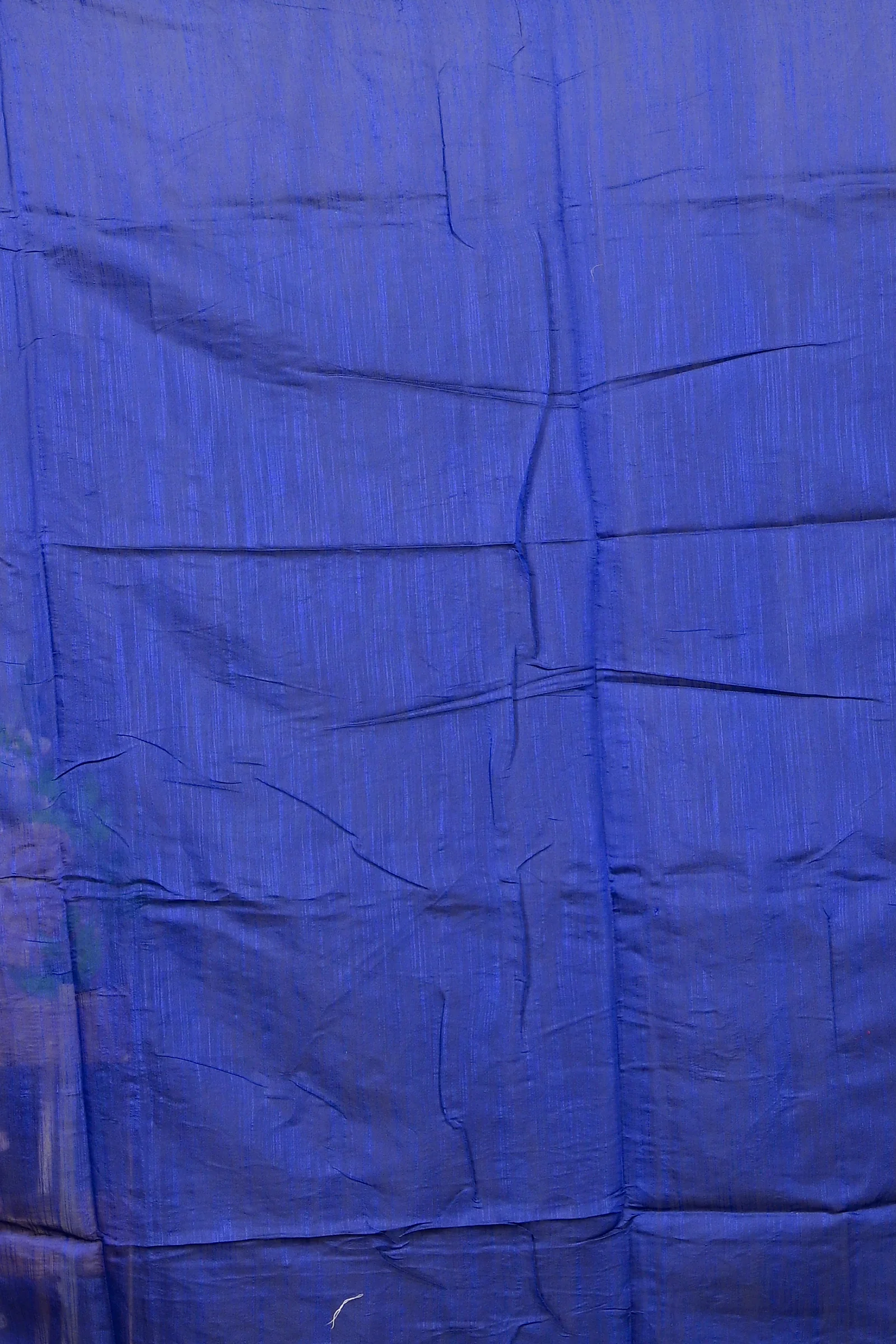Blue Cotton Blended Parik Applique Saree (332)