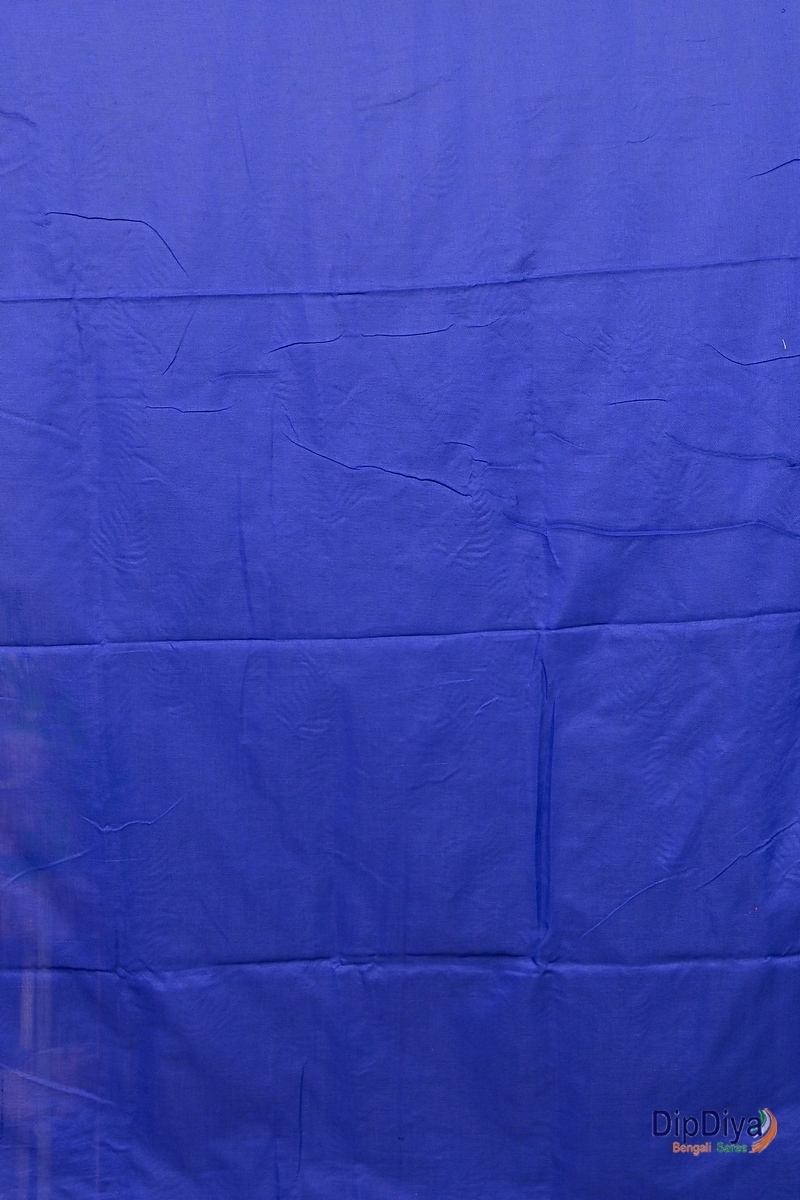 Blue Cotton Blended Parin Hand Loom Saree (336)