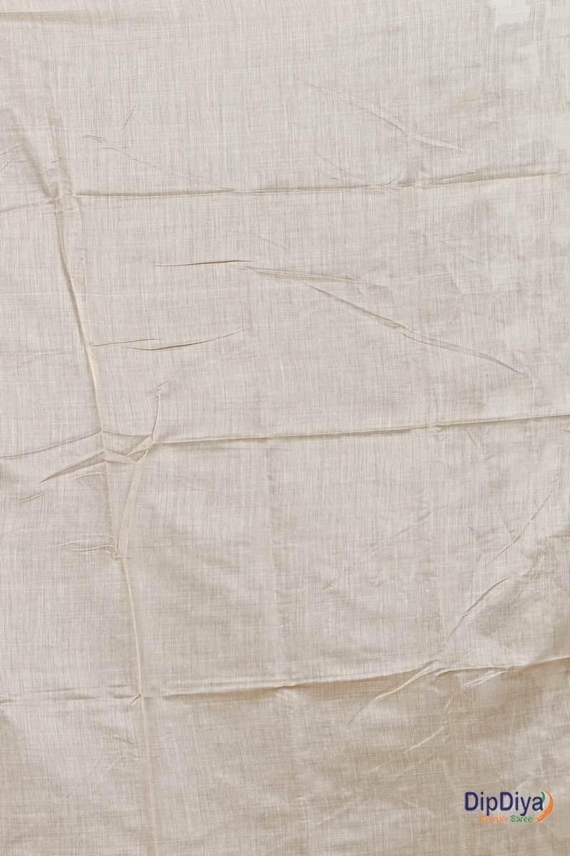 Cream Cotton Silk Parmix Hand Loom Saree (364)
