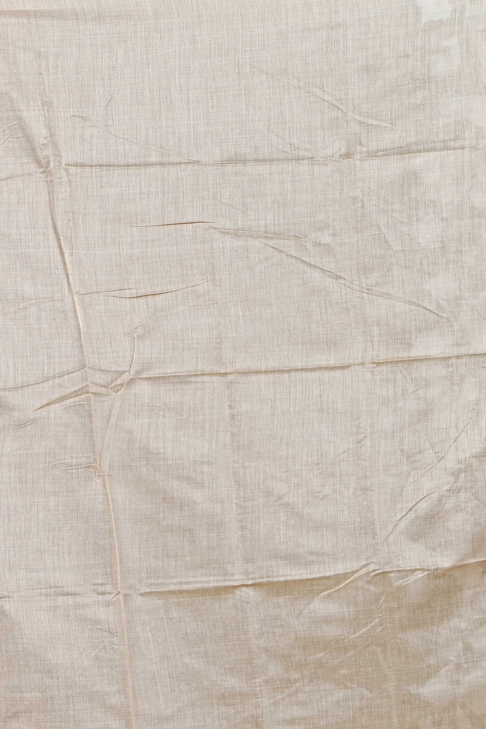 Cream Cotton Silk Parmix Hand Loom Saree (364)