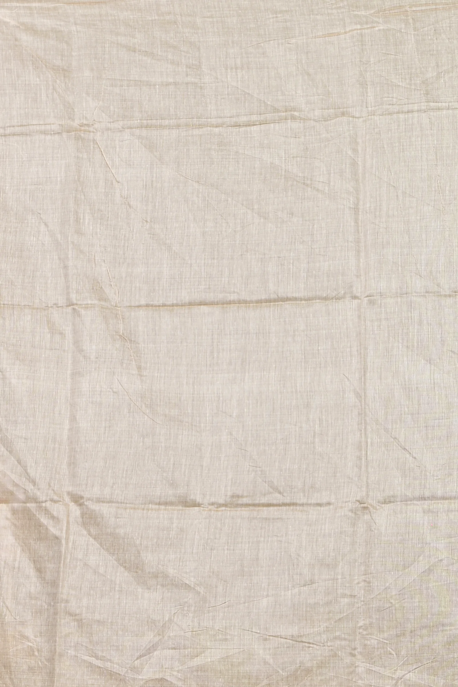 Cream Cotton Silk Parmix Hand Loom Saree (392)