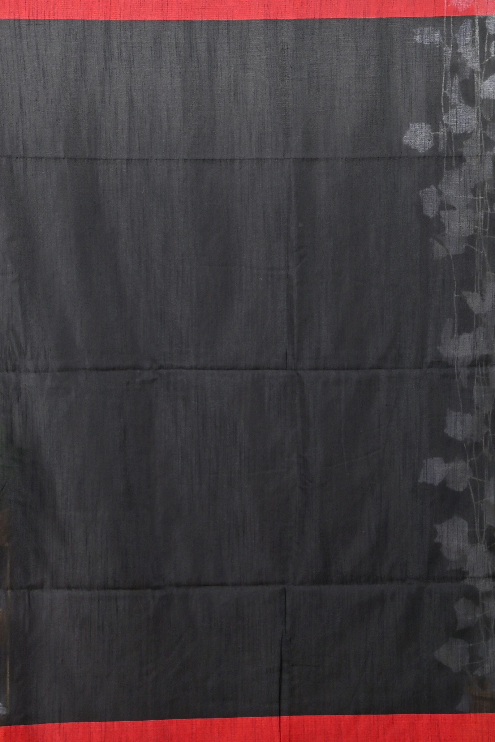 Black Cotton Blended Parnika Hand Loom Saree (396)