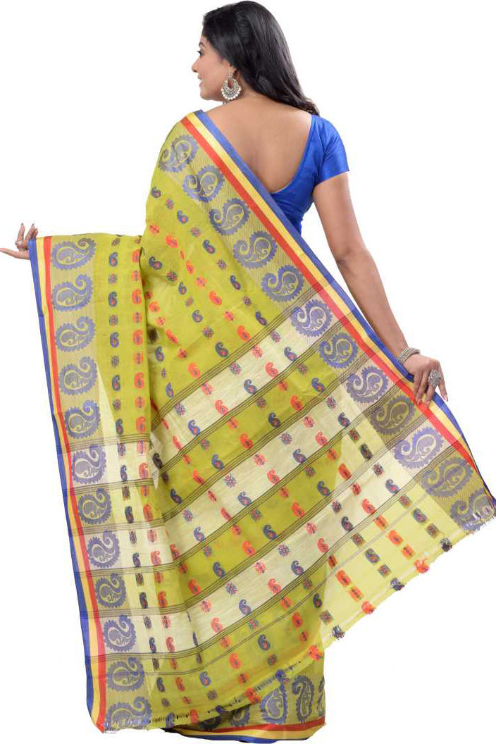 Green Pure Cotton Kanak_Chur Tant Saree (450)