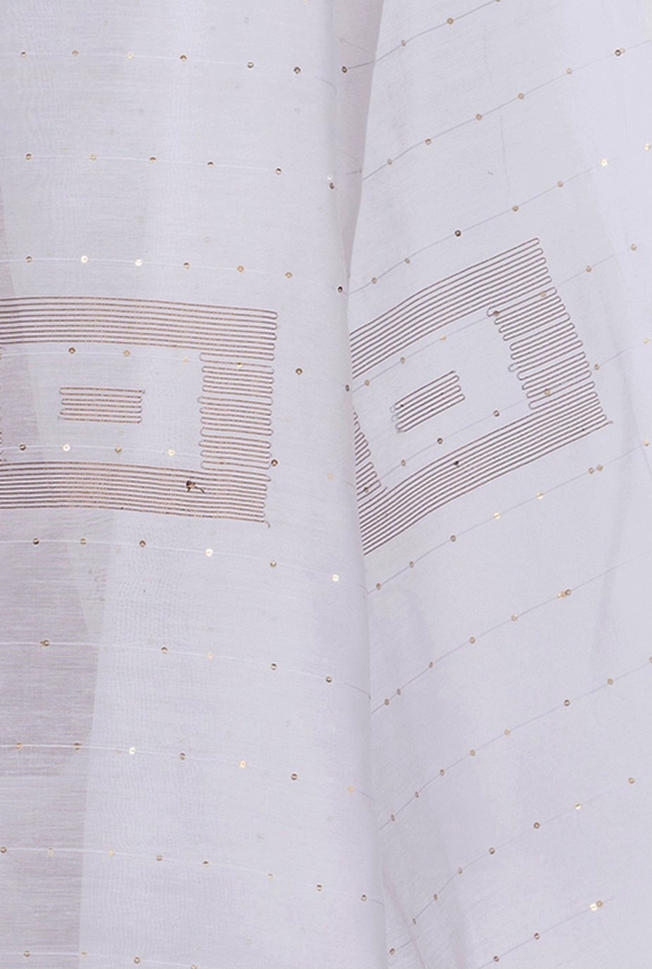White Blended Cotton Sequence_Handloom Hand Loom Saree (470)
