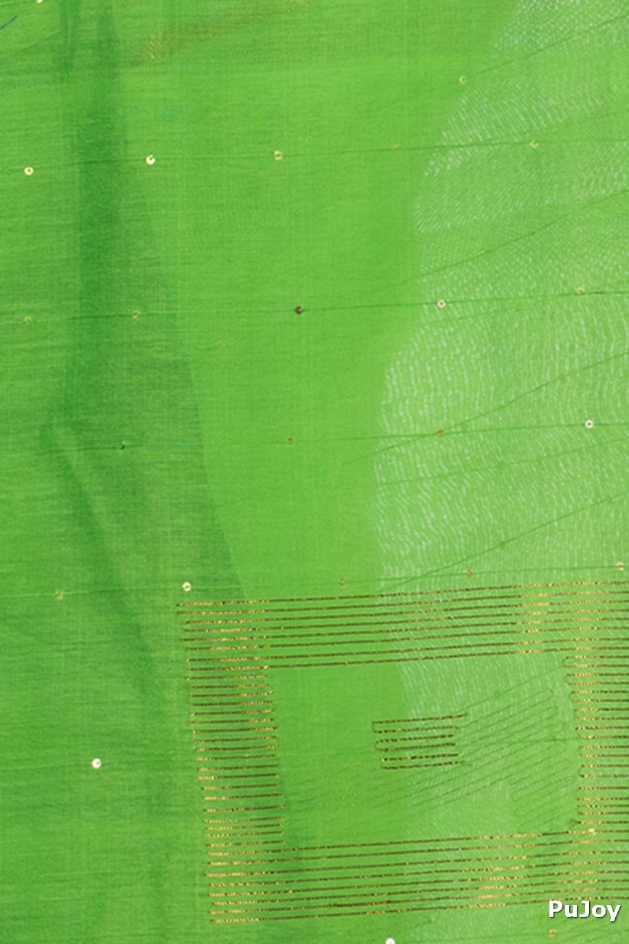 Light Green Blended Cotton Sequence_Handloom Hand Loom Saree (471)