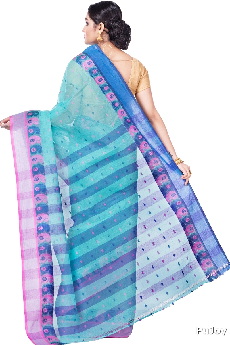 Light Green Pure Cotton Amkolka_Par Tant Saree (476)