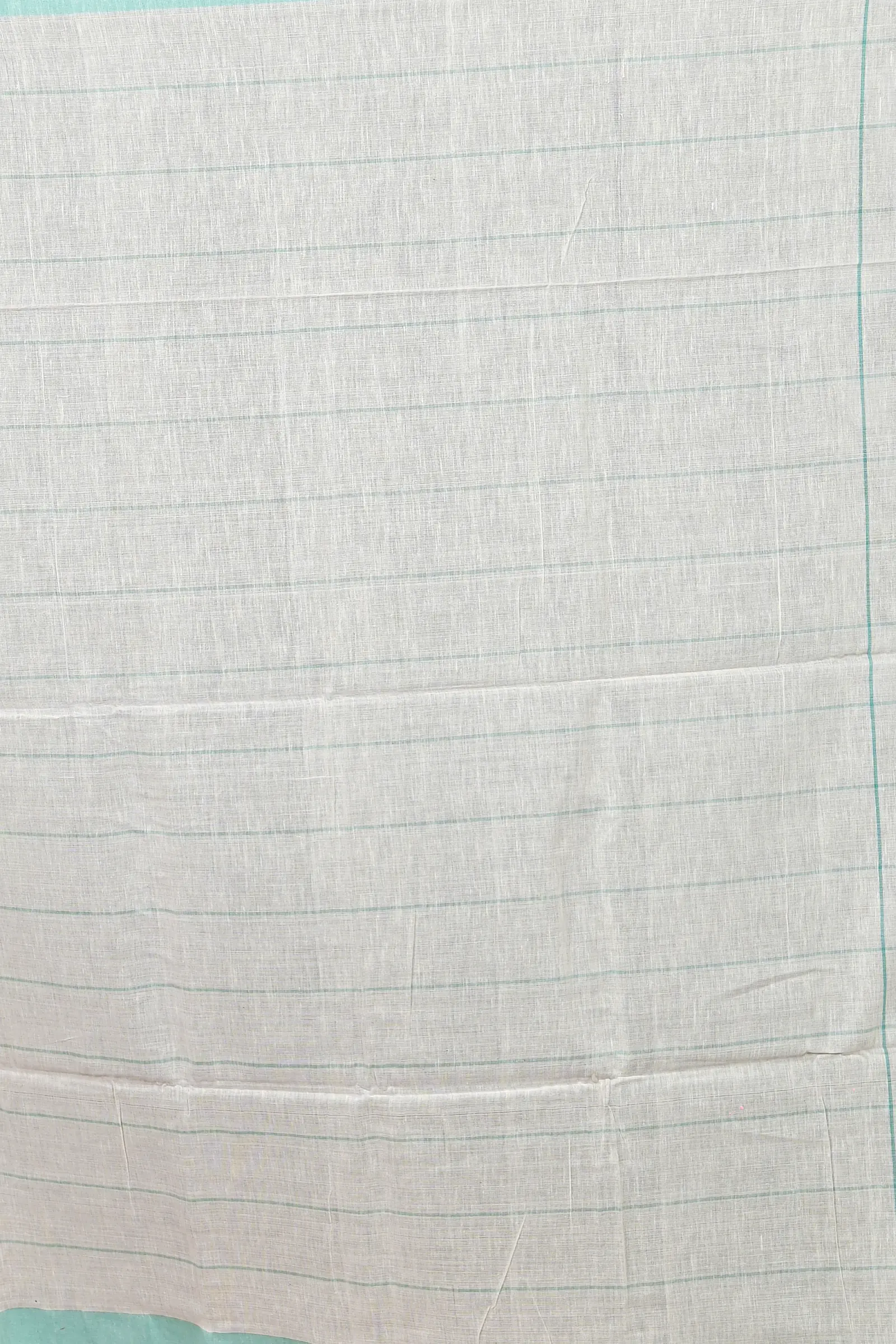 White Cotton Blended Parodhi Hand Loom Saree (484)