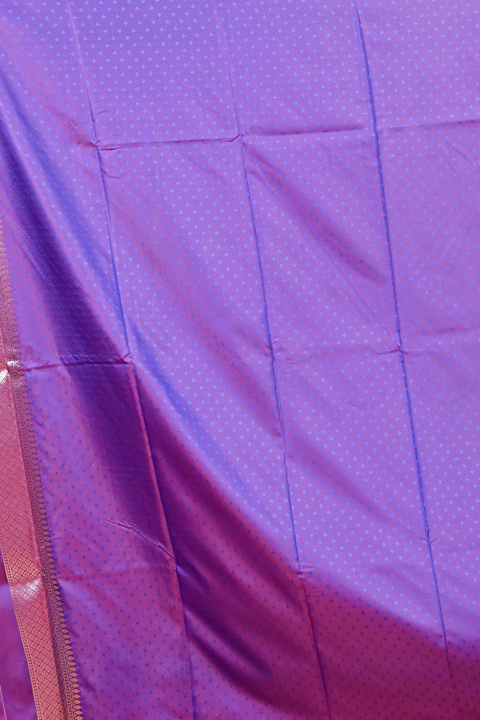 Purple Cotton Silk Paromal Kathan Saree (487)