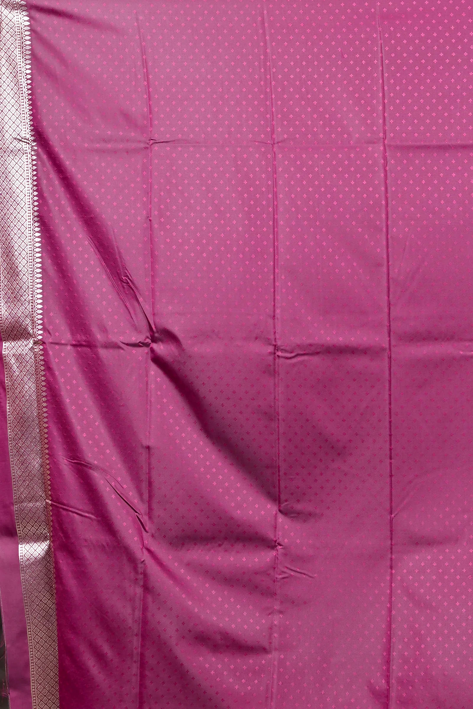Maroon Cotton Silk Paromal Kathan Saree (489)