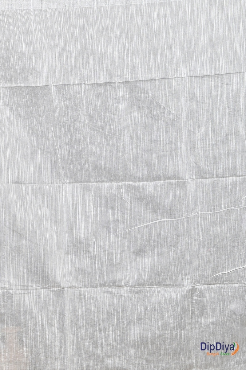 White Cotton Blended Paroni Embroidery Handloom saree (493)