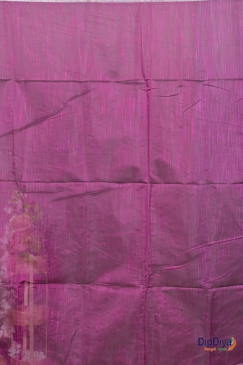 Purple Cotton Blended Paroni Embroidery Handloom saree (498)