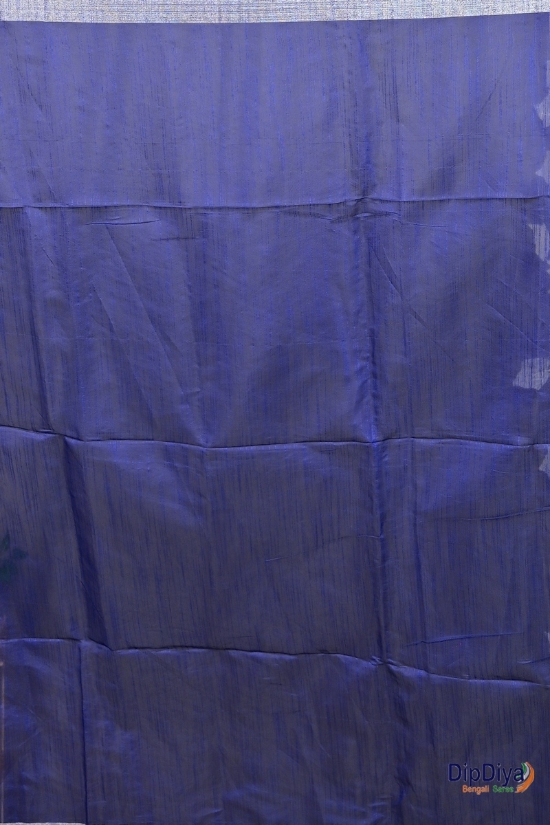 Blue Cotton Blended Paroni Embroidery Handloom saree (499)