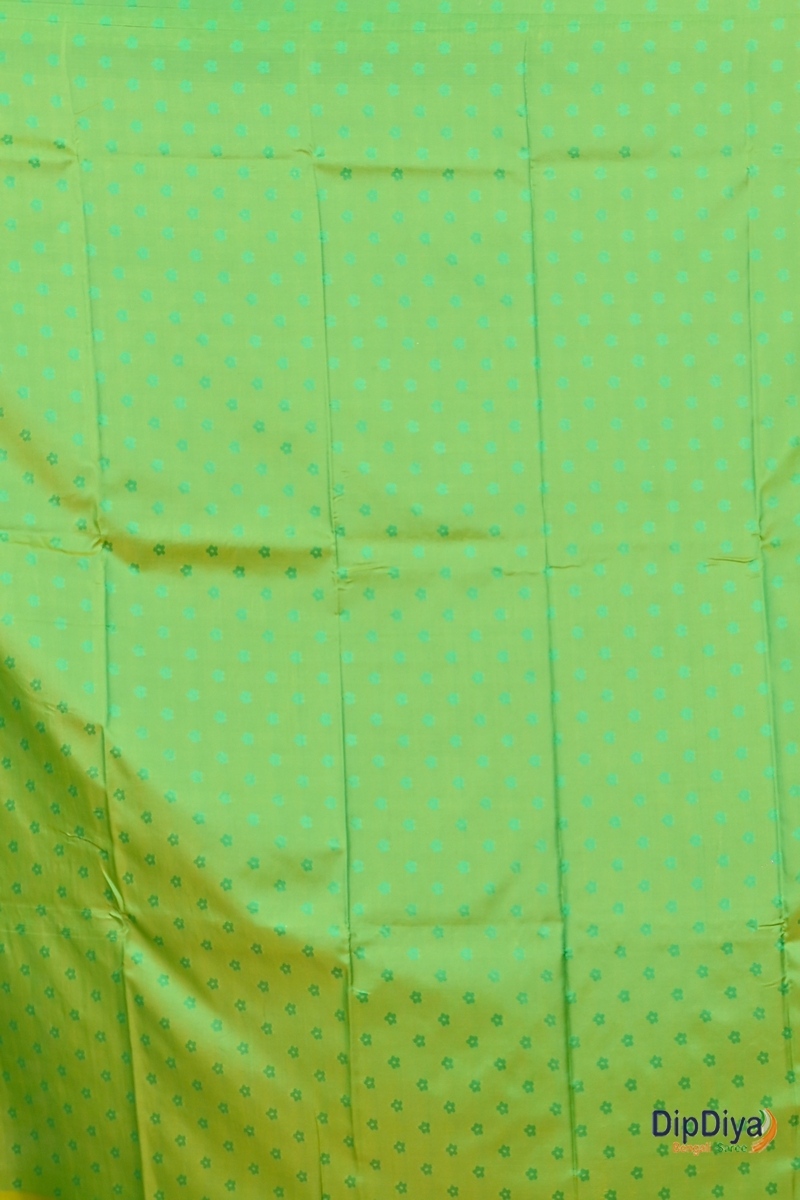 Green Cotton Silk Parosha Kathan Saree (508)