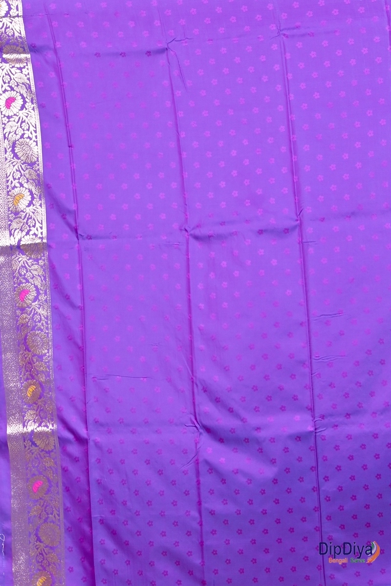 Lavender Cotton Silk Parosha Kathan Saree (509)