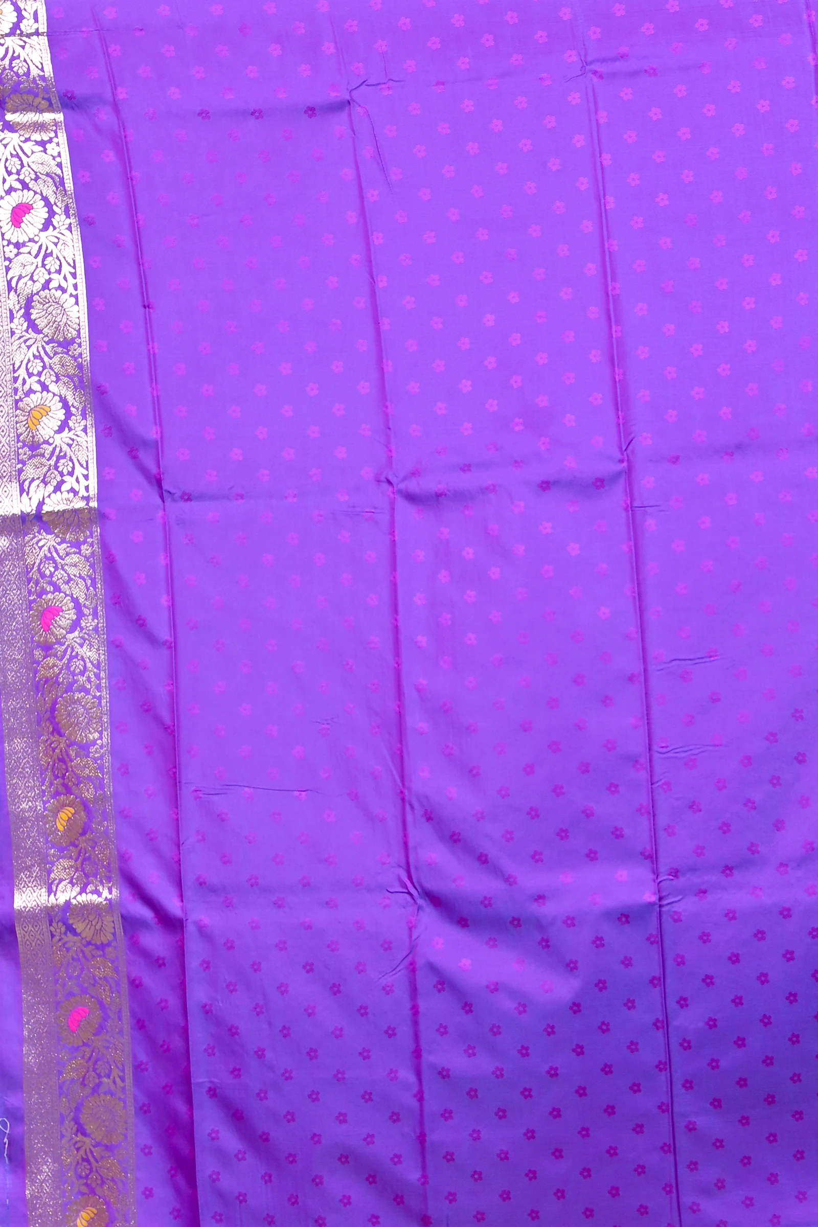 Lavender Cotton Silk Parosha Kathan Saree (509)